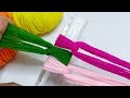 Amazing 3 beautiful woolen yarn flower making ideas with scale  easy sewing hack