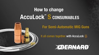 How to change Bernard® AccuLock™ S Consumables (with set screw) on a BTB MIG gun