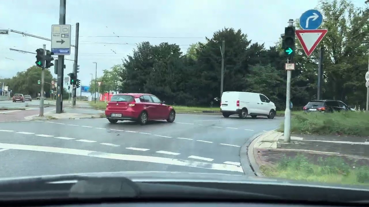 Driving through Dusseldorf Germany in 4k 30fps