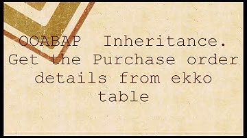 OO Programming with ABAP Objects: Inheritance