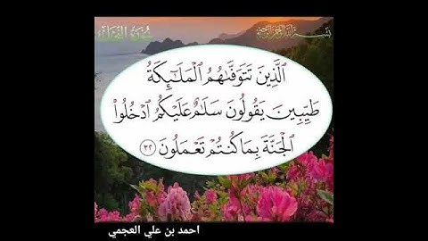 سورة النحل أية ٣٢