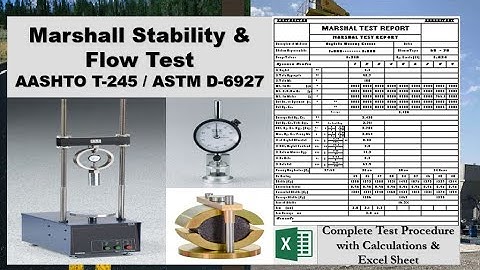 Marshall Stability & Flow Test AASHTO T-245 | ASTM D-6927