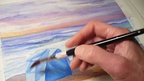 Watercolor Seascape Painting Demonstration of Flor...