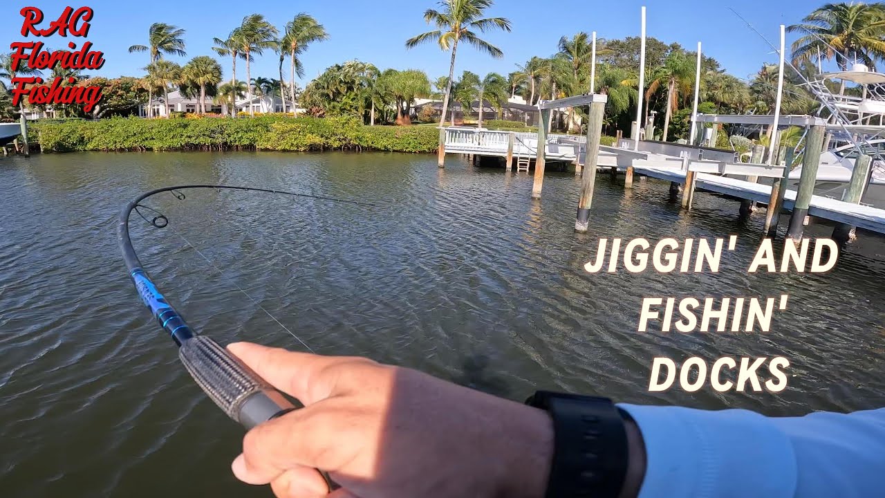 Джиговая ловля на приманку Terroreyz и медленная проводка креветок DOA вдоль причалов Южной Флори...