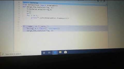 Merge the tools Hackerrank python solution