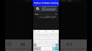 How to calculate the age Python Problem Solving Codewars Level 8 kyu #shorts