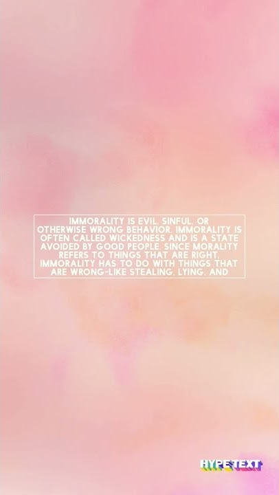 What Is Immorality YouTube what-is-immorality-youtube