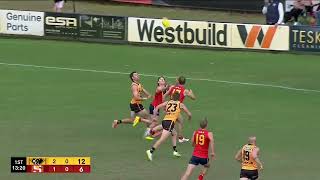 West End State Team Snapshot - SANFL's Tom Emmett soccers out of mid-air