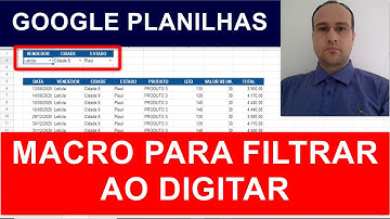 Script de FILTRO AUTOMÁTICO ao Digitar em Células do Google Sheets