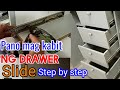 How to Install Drawer Slides Step by step.  Pano Magkabit ng drawer Slide. Paggawa ng drawer