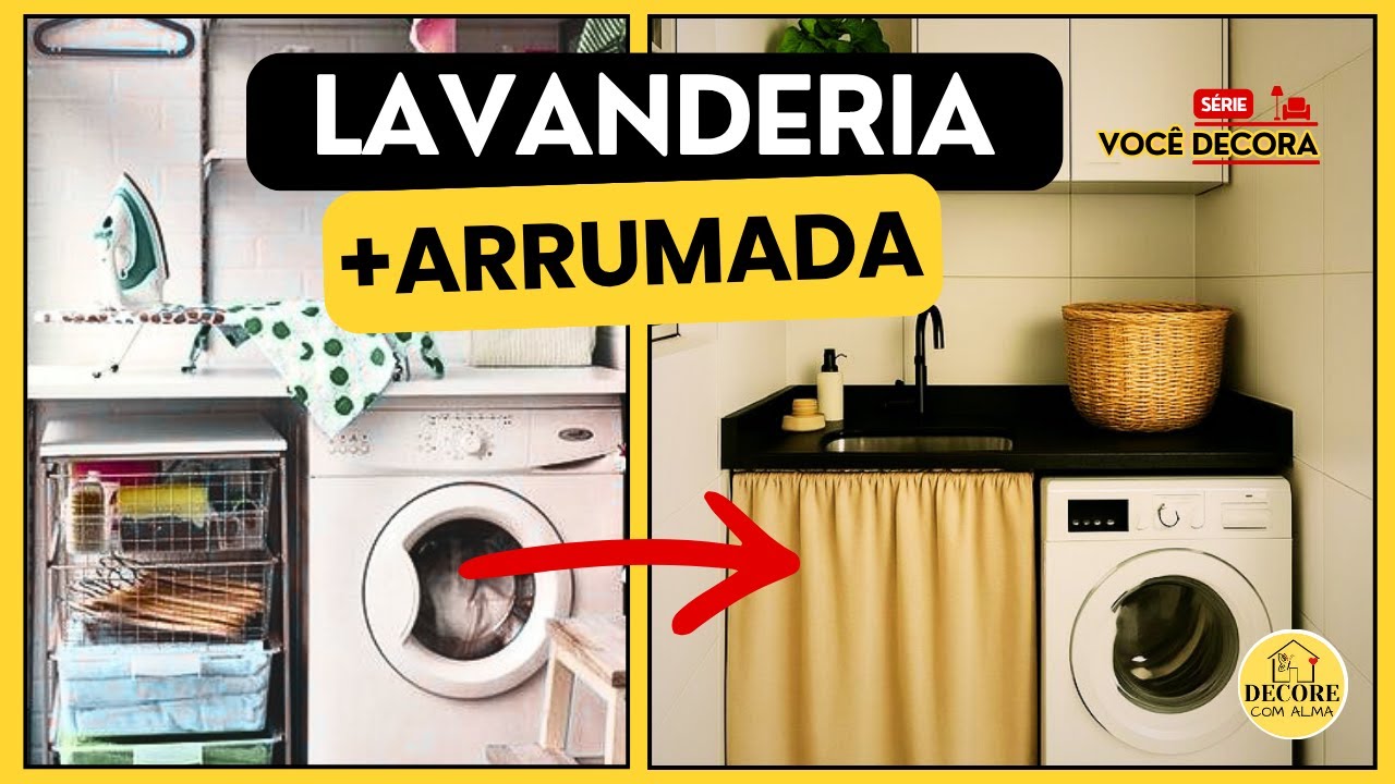 Área de serviço organizada e bonita | Dicas de decoração fácil lavanderia EP5