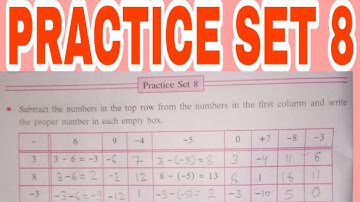 Chapter 3 Integers | Practice set 8 class 6th maths | Maharashtra state board