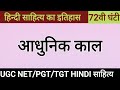 BMC. आधुनिक काल।हिन्दी साहित्य इतिहास। Nandan School।Adhunik kaal ka hindi itihash।ugc net hindi।