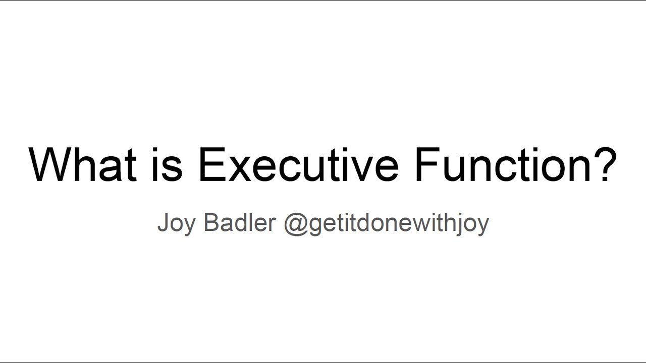 ADHD Virtual Summit - What is Executive Function?