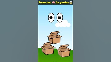 focus test for genius 🤯 | only for genius 😎 | focus test #shorts