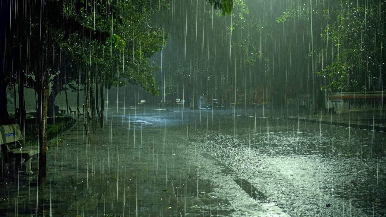 Overcome Insomnia with Night Soft Rain on Silence Street | ASMR Rain to Deep Sleep & Reduce Stress
