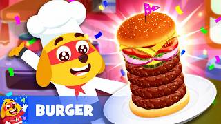 Let's Make BURGER! | 👨‍🍳 Junior Chef's Cafe | Cooking Games For Kids | Kiddopia screenshot 2