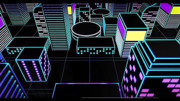 VJ LOOPS (4K) / MOTION GRAPHICS / ANIMATION VIDEO / VISUAL LOOPS /CINEMA 4D/3D -  CITY LIGHTS 3