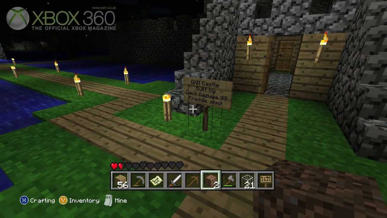 Minecraft Xbox 360 gameplay - OXM Land - Day 2 - YouTube