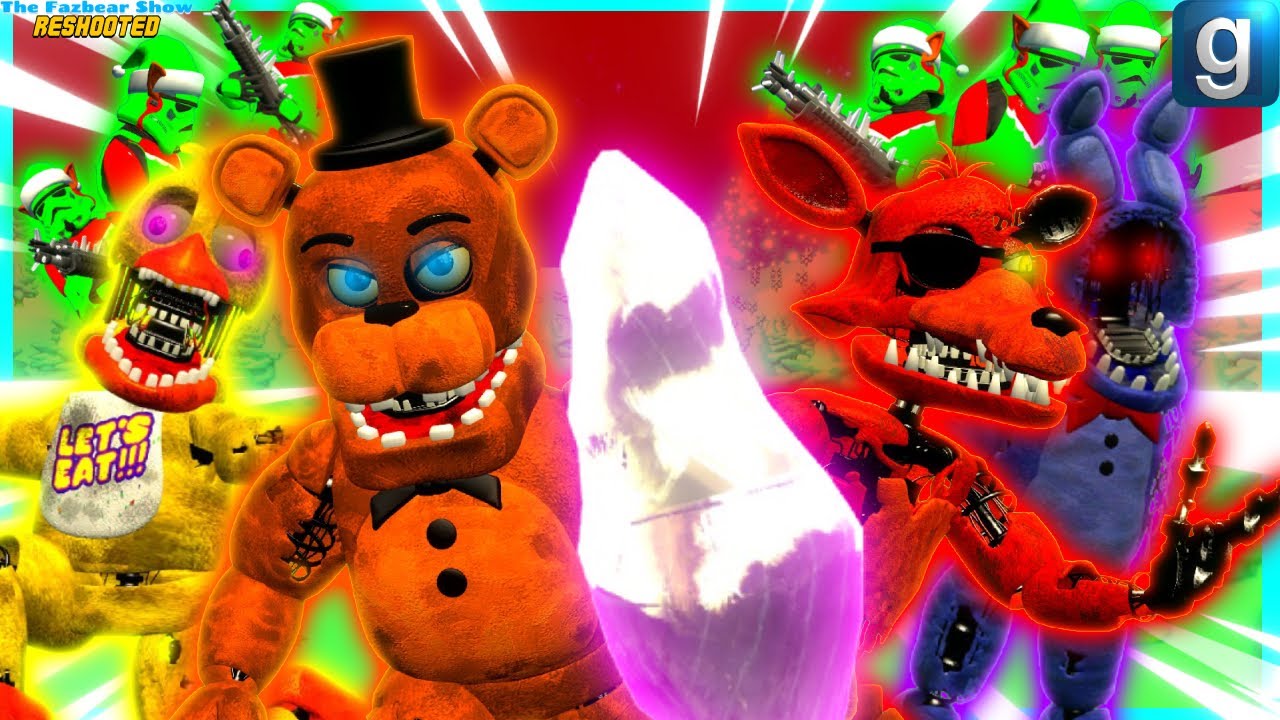 Gmod FNAF | Рождество иссохших: Весёлое ограбление! - Переснятое шоу Фазбера