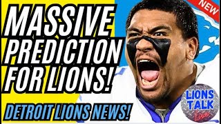 DETROIT LIONS NEWS - MASSIVE PREDICTION FOR LIONS!
