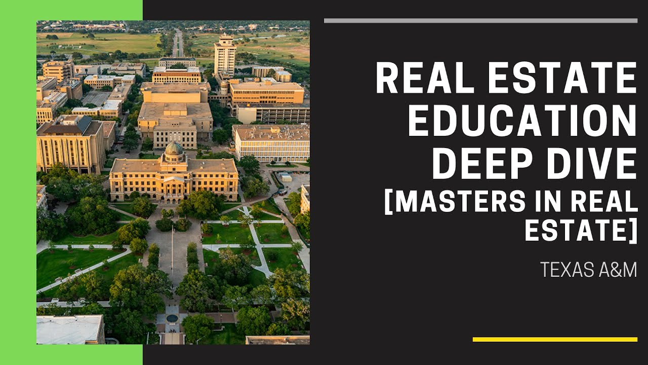 Masters in Real Estate at Texas A&M YouTube