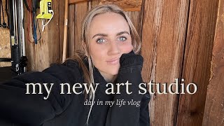 New Art Studio | no longer with c4 energy * workout vlog*