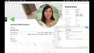 MENTAL HEALTH tracker in NOTION for PMDD - Track moods, symptoms, &  predicted moods with a formula screenshot 3
