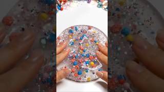 DAY-17 ASMR VIDEO|Most Satisfying Clear Slime Crunch 💎✨#ASMR#Satisfying#viralshorts #OddlySatisfying