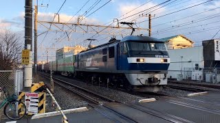 JR貨物EF210-154機&JR東日本E257系オオNA-01編成(元モトM-101編成)