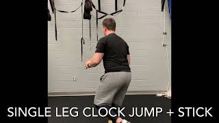 Single Leg Clock Jump Stick