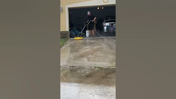 Customer made us WORK in the RAIN  #pressurewashing