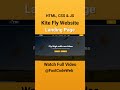 Create Kite Competition Website Using HTML & CSS | Fast Code