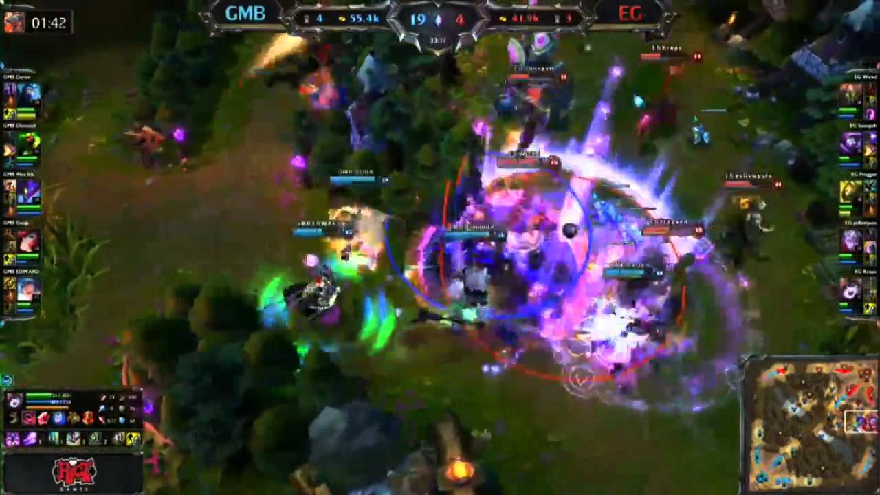 AlexIch kha'zix pentakill against EG - full teamfight