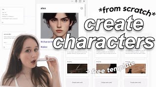 how to CREATE A BOOK CHARACTER *from scratch* 📄✨ (  free template) character brainstorm tips