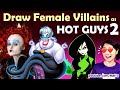 Draw Female Villains as Hot Guys Gender Swap Marker Art Challenge | Mei Yu Art