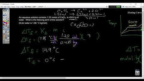 Colligative Properties - freezing and boiling points of solutions