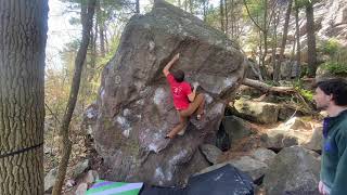 Magnum PI (V6) - Devil’s Lake Bouldering