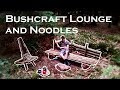 Building the LOUNGE/ secondary shelter and COOKING at the camp // JustRandomPfusch