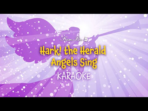 Hark! the Herald Angels sing karaoke | Lyrics video - in C