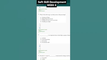 NPTEL Soft Skill Development Week 0 Assignment Answers | July–Dec 2025 | NOC25-HS142 | IIT Kharagpur