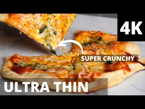 Ultimate Thin Crust Pizza 🍕 Recipe (ITS CRUNCHY)