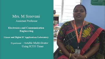 Astable Multivibrator  Using IC555 Timer LDIC Lab by Mrs M Sreevani