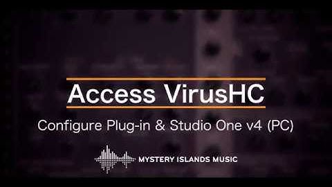 Access VirusHC in PreSonus Studio One v4 (PC)