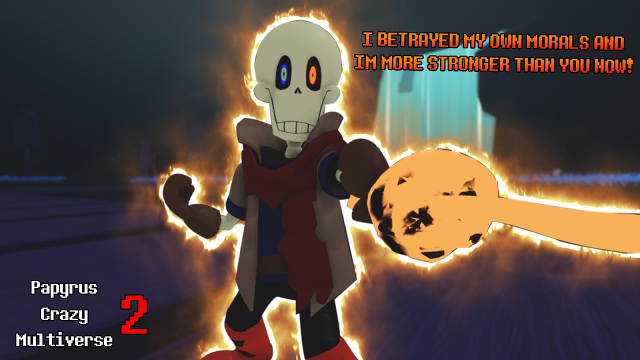 THIS GAME GOT REMAKE!!! Papyrus Crazy Multiverse 2 All Characters Showcase