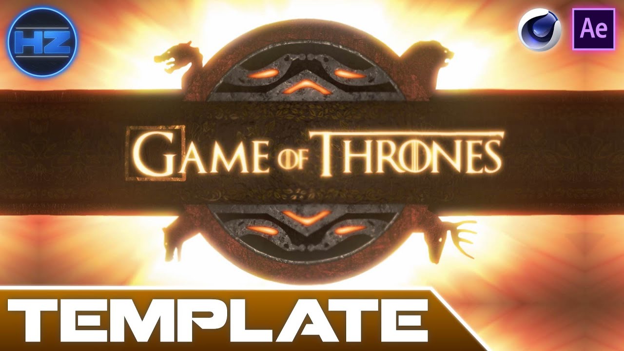 Template Intro Titre Game Of Thrones Cinema 4d After