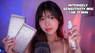 ASMR INTENSELY SENSITIVE MIC at 100% (1HR 30MIN)