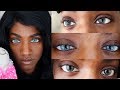 Melanin Friendly Color Contacts on DARK Eyes & Skin | Color Contacts Review ft. Iris Beauty
