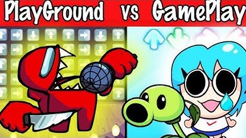 FNF Character Test | GamePlay vs PlayGround | Red Impostor Pow-Sky Plant