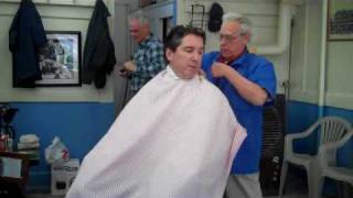 Billy The Barber in Red Bank Cuts Brian Pasch's Hair